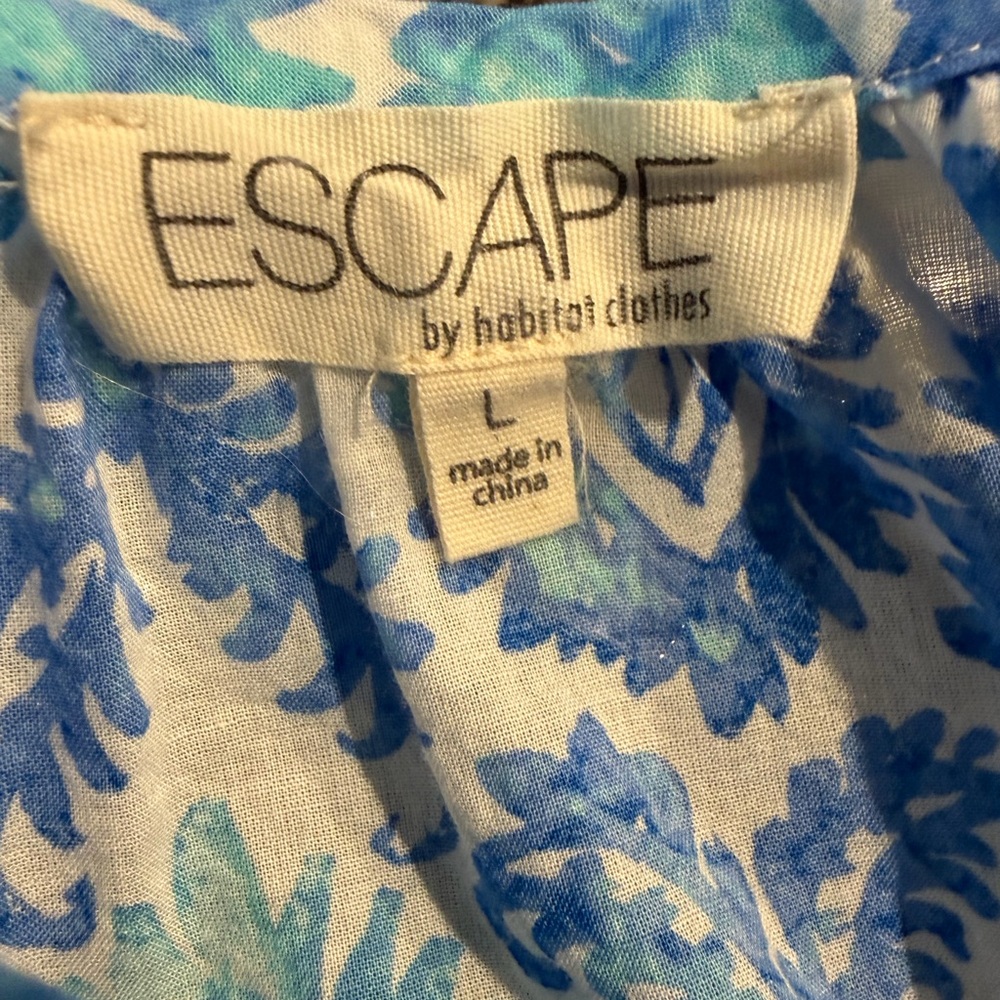 Habitat Blue and White Floral Women's Blouse - Picture 4 of 6